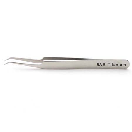 Titanium Tweezers fine point, Curved.