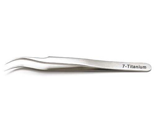 Titanium Tweezers fine point, Curved.